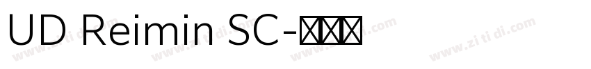 UD Reimin SC字体转换